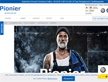 Tablet Screenshot of pionier-workwear.com